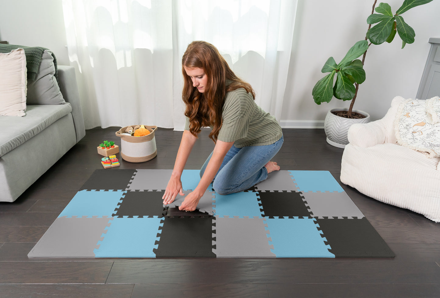 3/8" Thick Multipurpose Mats - 12"x12" Tiles - Packs