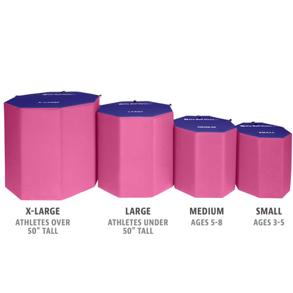 Pink/purple extra-large tumbling octagon sizes