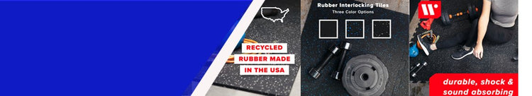 Rubber interlocking floor mats