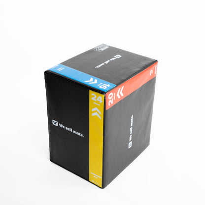 We Sell Mats 3-in-1 Soft Plyo Box - 16, 20, 24 Inch Foam Plyometric Box