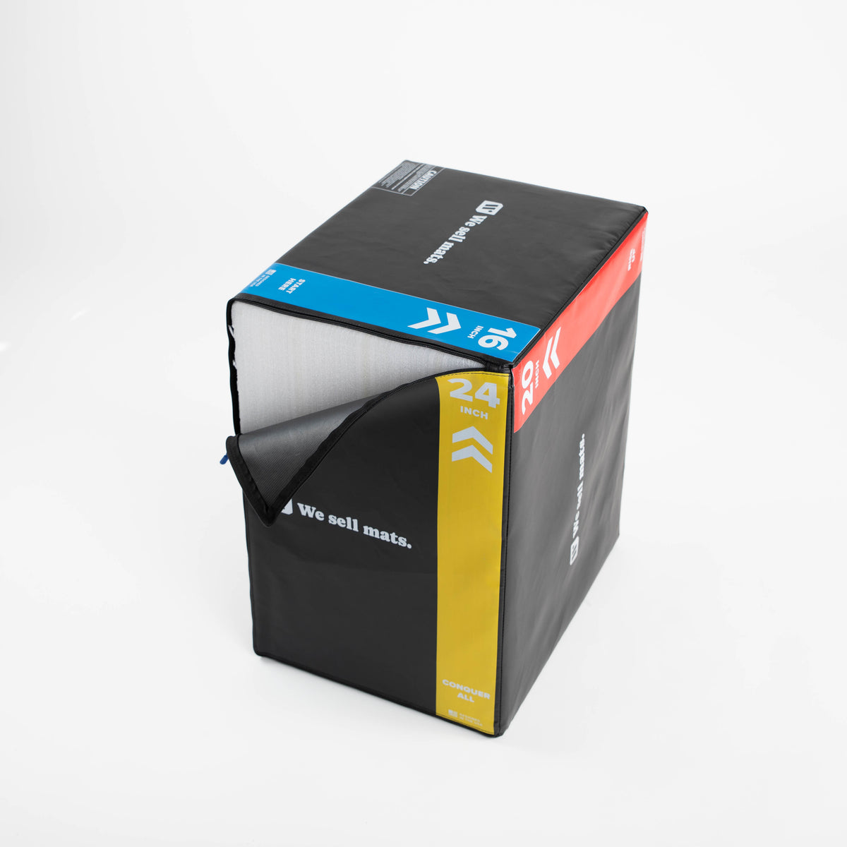 We Sell Mats 3-in-1 Soft Plyo Box - 16, 20, 24 Inch Foam Plyometric Box