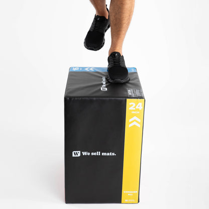 We Sell Mats 3-in-1 Soft Plyo Box - 16, 20, 24 Inch Foam Plyometric Box
