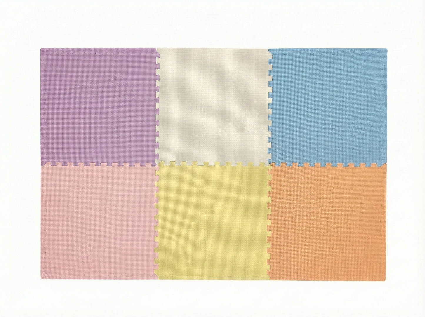 3/8" Thick Multipurpose Mats - Primary or Pastel Multicolor (6 Pack)