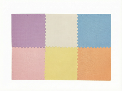 3/8" Thick Multipurpose Mats - Primary or Pastel Multicolor (6 Pack)