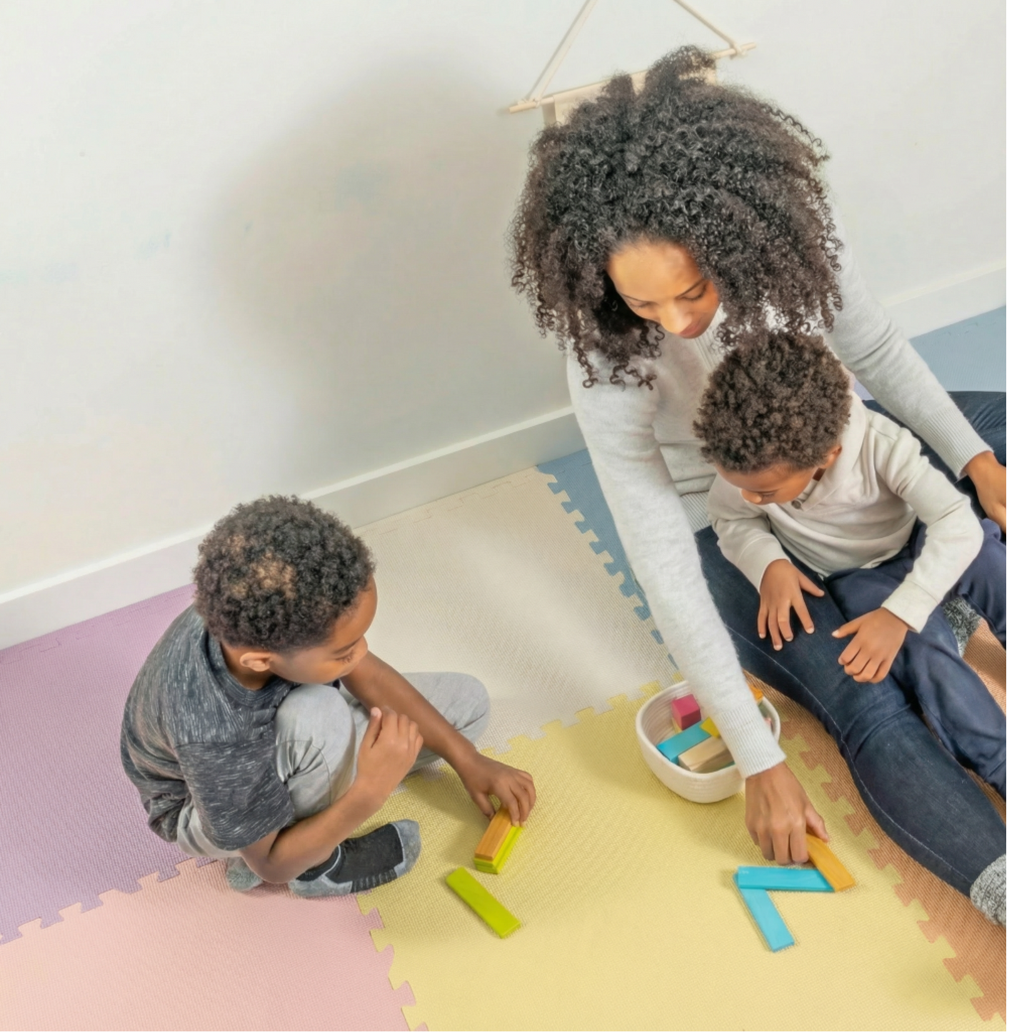 3/8" Thick Multipurpose Mats - Primary or Pastel Multicolor (6 Pack)