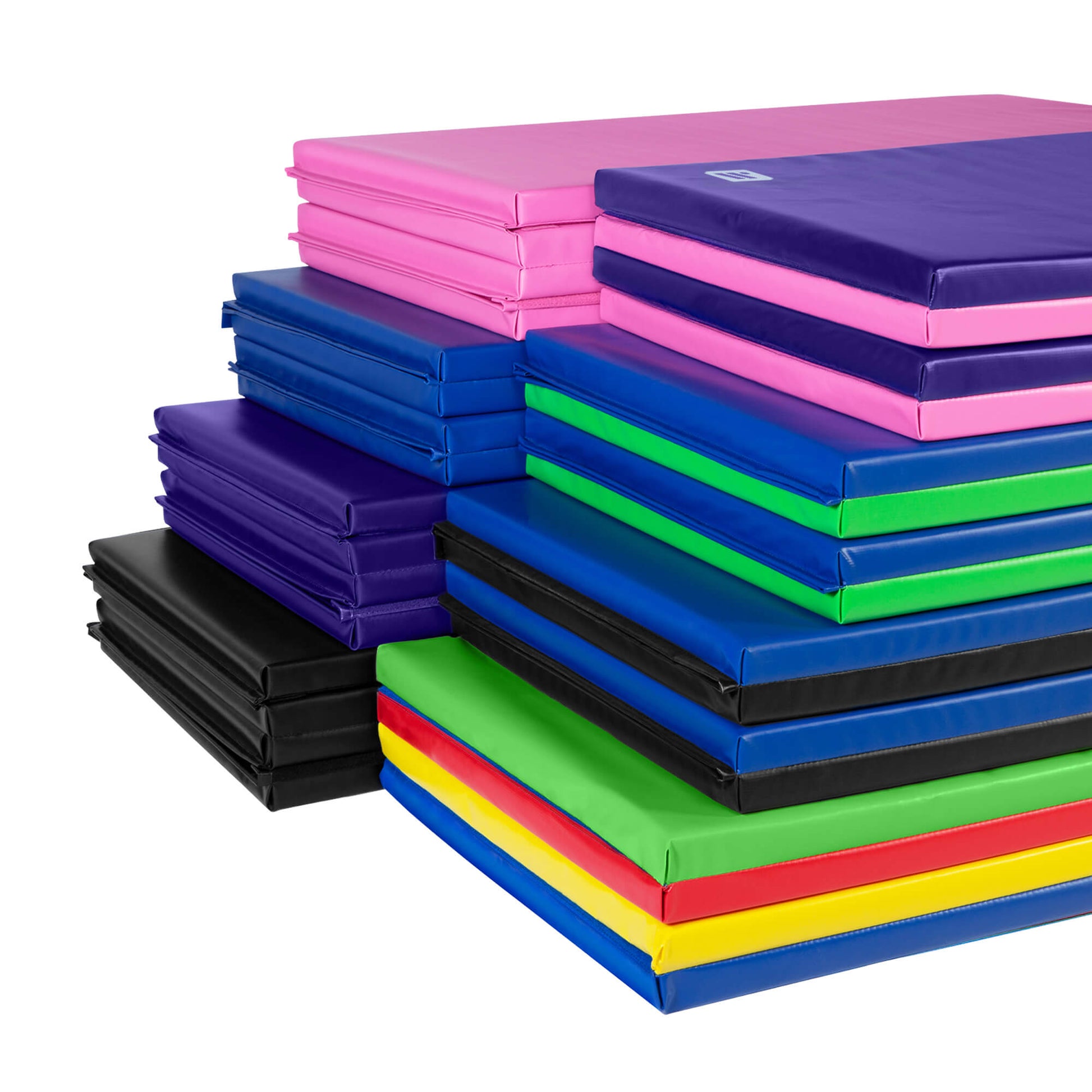 Stacked 4x6 Exercise Mats Multiple Colors