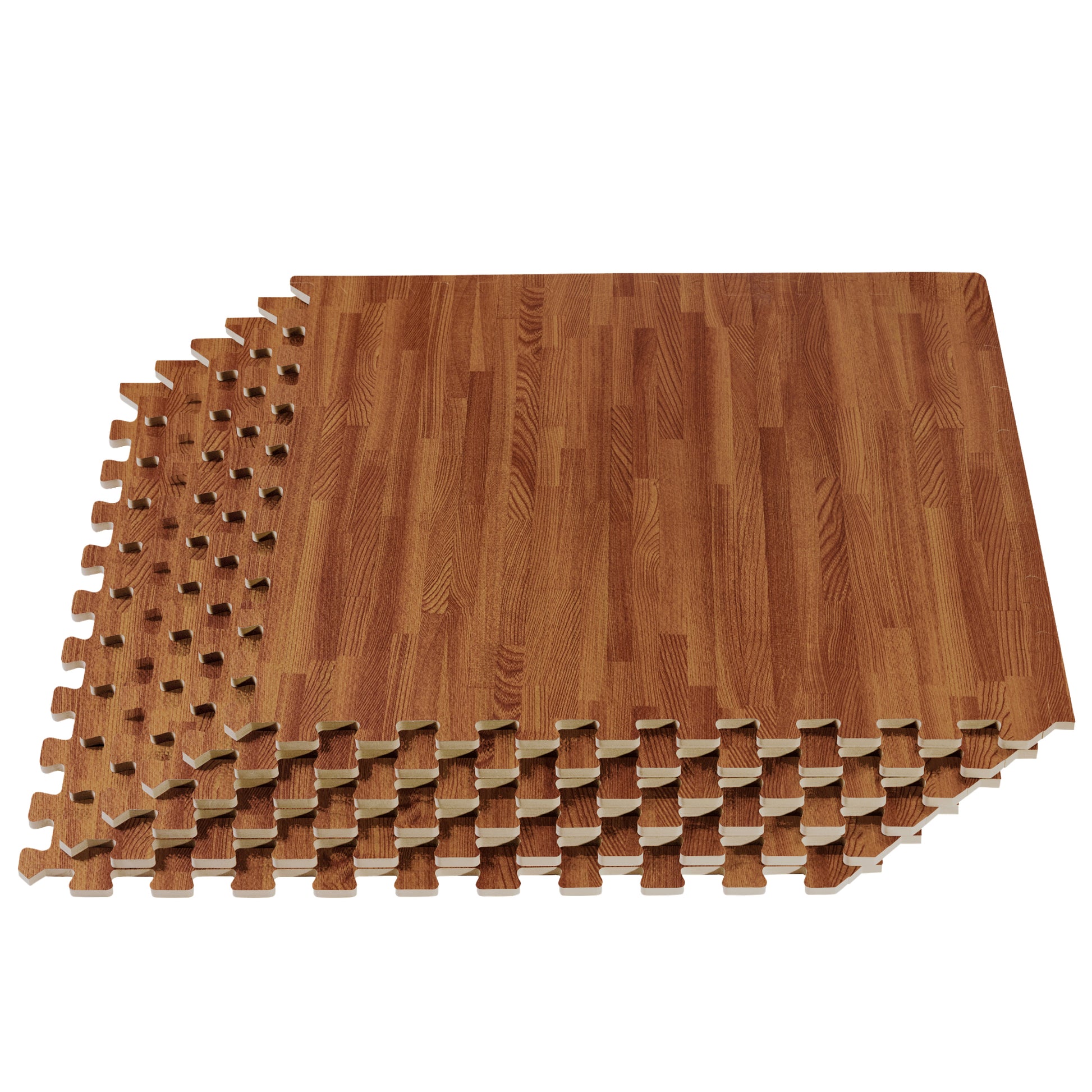 2' x 2' x 5/8 Forest Floor Wood Grain Foam Mats