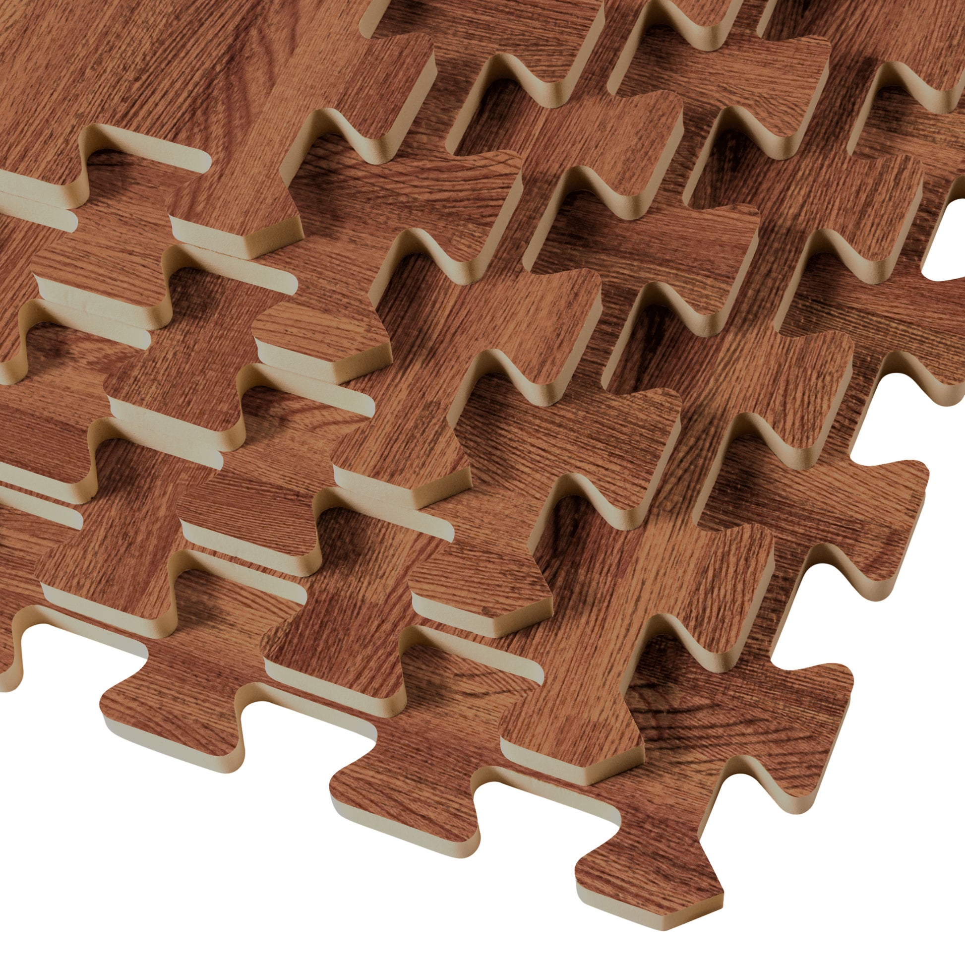 2' x 2' x 3/8 Forest Floor Wood Grain Foam Mats