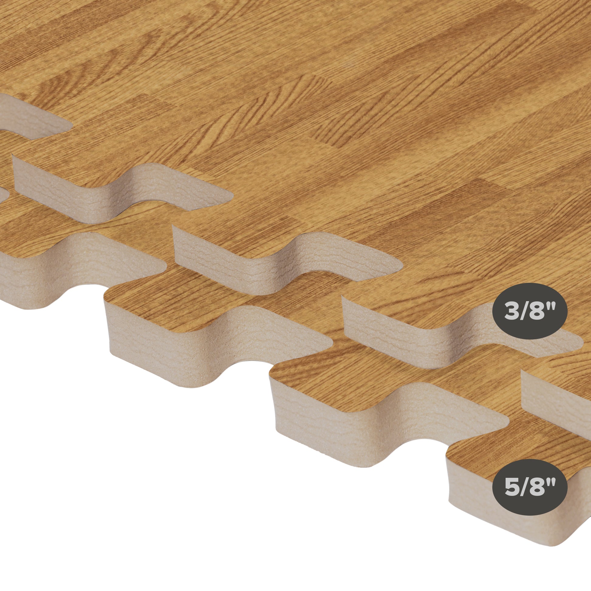 Premium Soft Wood Tiles - Interlocking Foam Mats