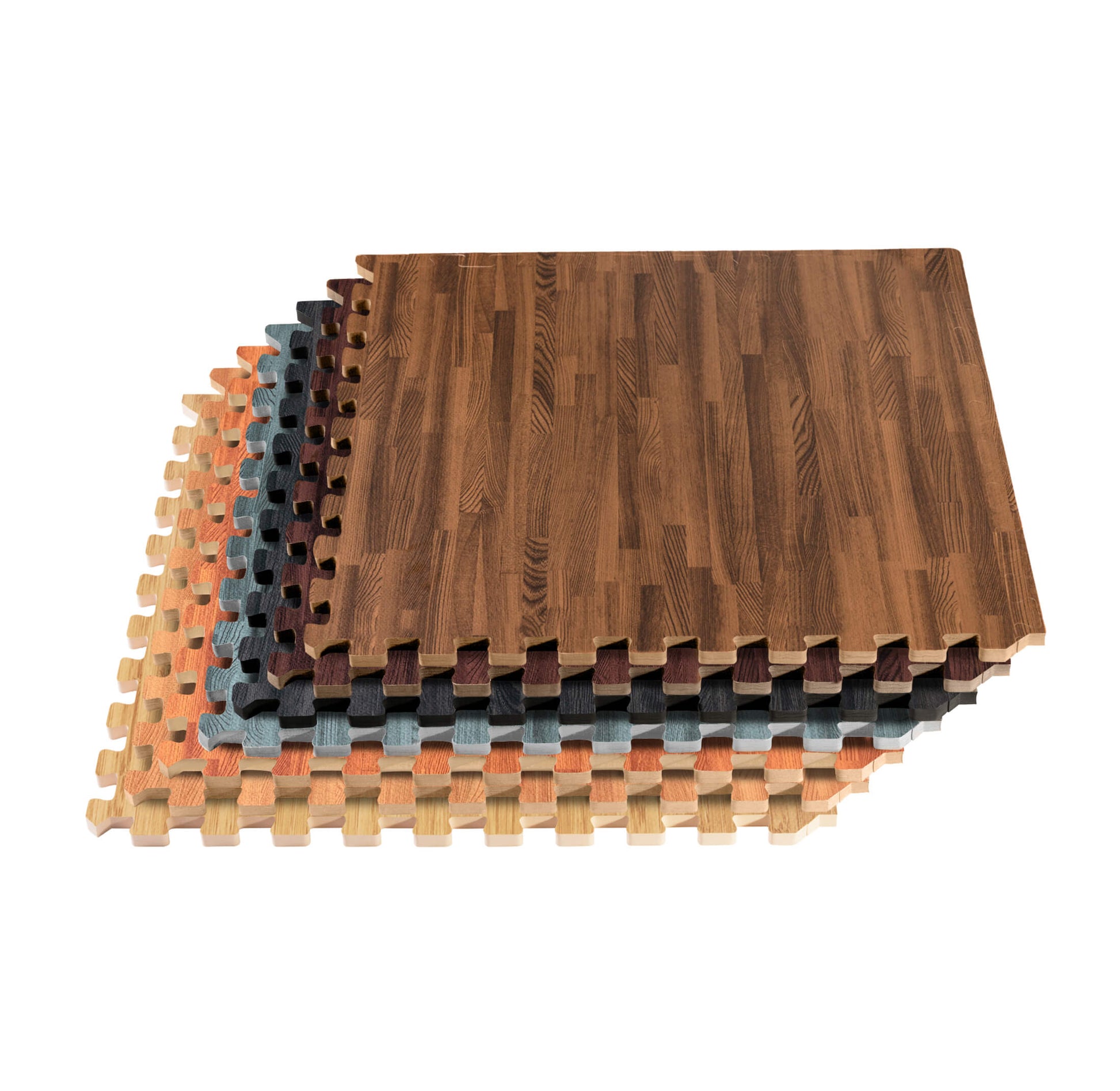 2' x 2' x 5/8 Forest Floor Wood Grain Foam Mats