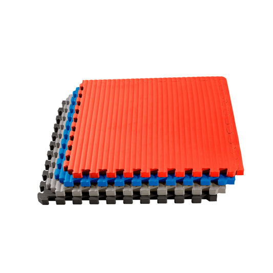1" thick martial arts mats all colors stacked